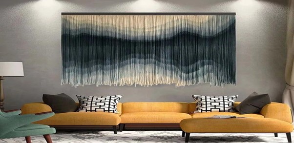 With the background wall installed like this, the living room looks good!  All are designer’s collections